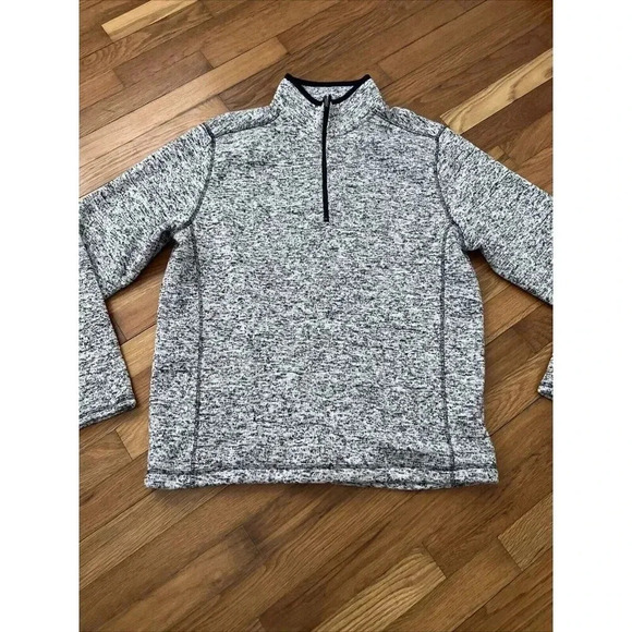 Ruff Hewn Men's Pullover Sweater Gray/Black 1/4 Zip Size M - Picture 2 of 6